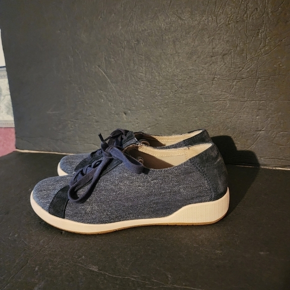 Dansko Blue Olisa Denim Lace Up Canvas Shoes Size EU 37 - Picture 2 of 10